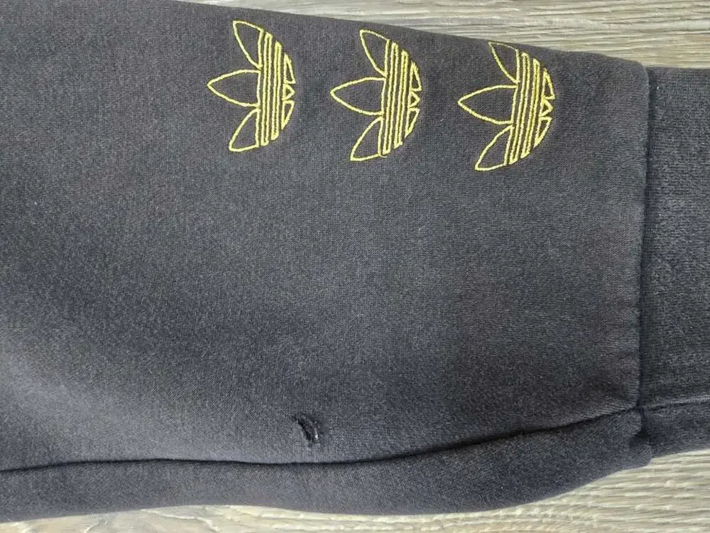 Adidas Originals Santiago Trefoil Embroidered Logo Sweatpants in Black